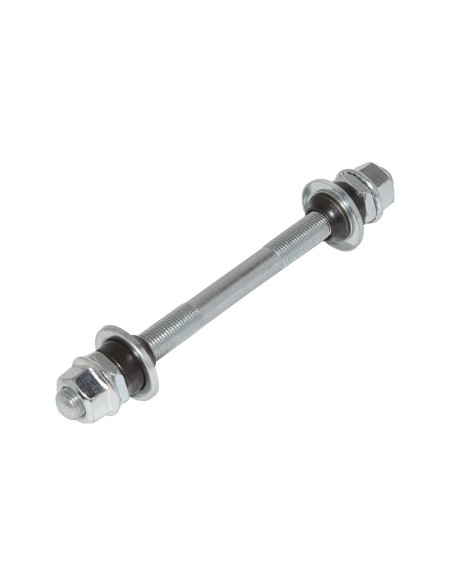 Front Hub Axle 3/8x140mm Chrome.